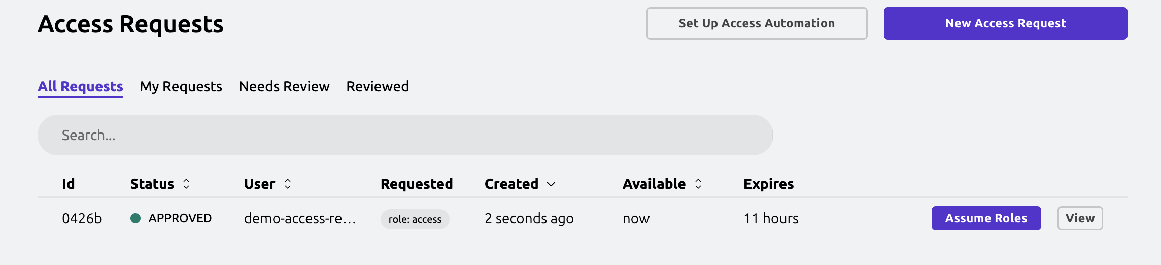 View Access Requests